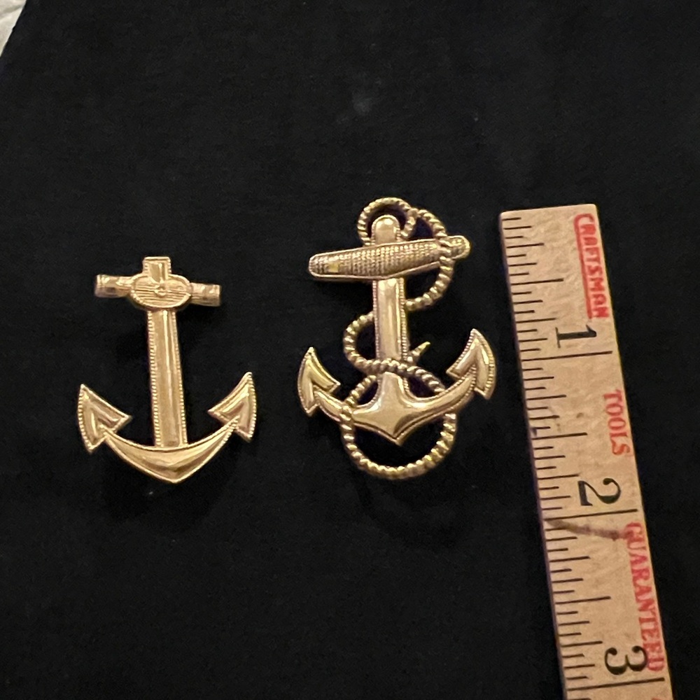 U.S. Navy 10k gf Simon anchor pins - Picture 4 of 4